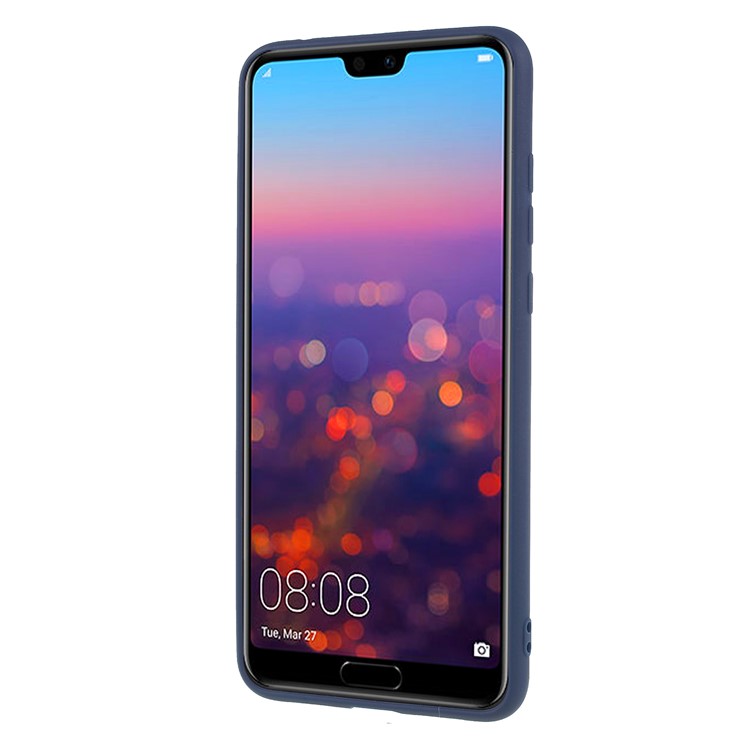 Matte Flexible TPU Phone Cover for Huawei P20 Pro - Dark Blue-2