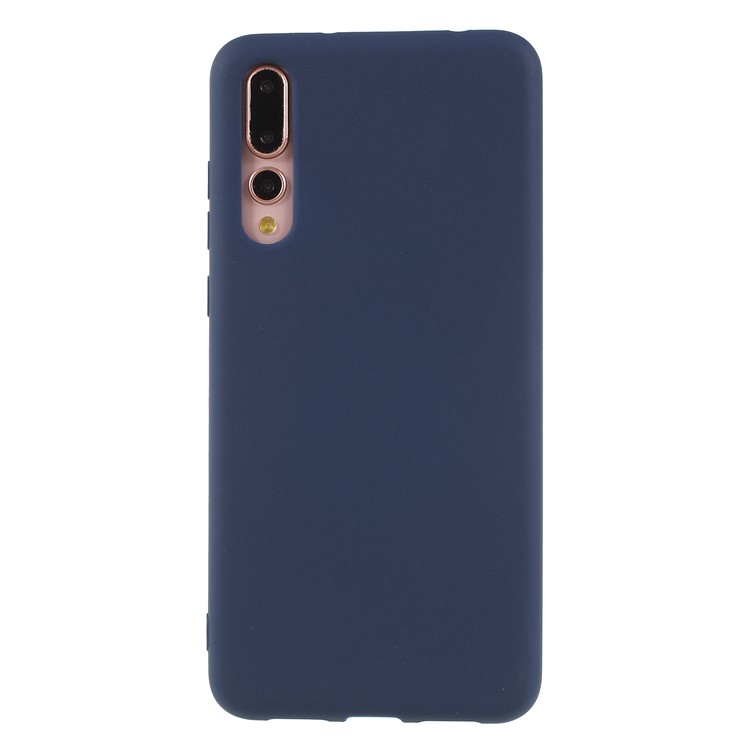 Matte Flexible TPU Phone Cover for Huawei P20 Pro - Dark Blue-3