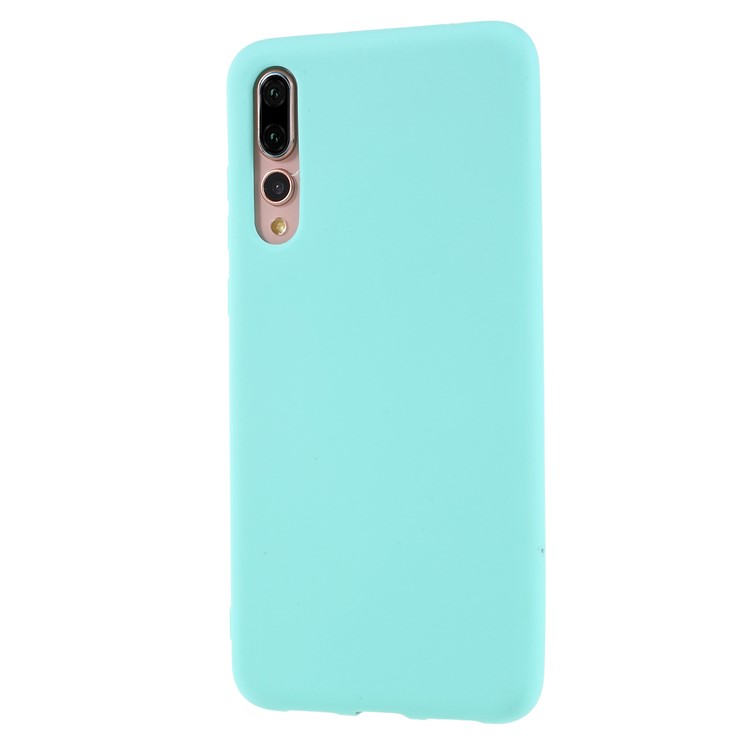 Frosted Soft TPU Phone Back Shell for Huawei P20 Pro - Cyan-1