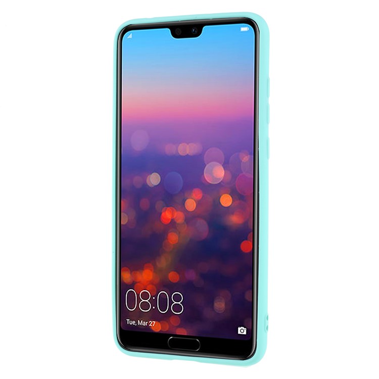Frosted Soft TPU Phone Back Shell for Huawei P20 Pro - Cyan-2