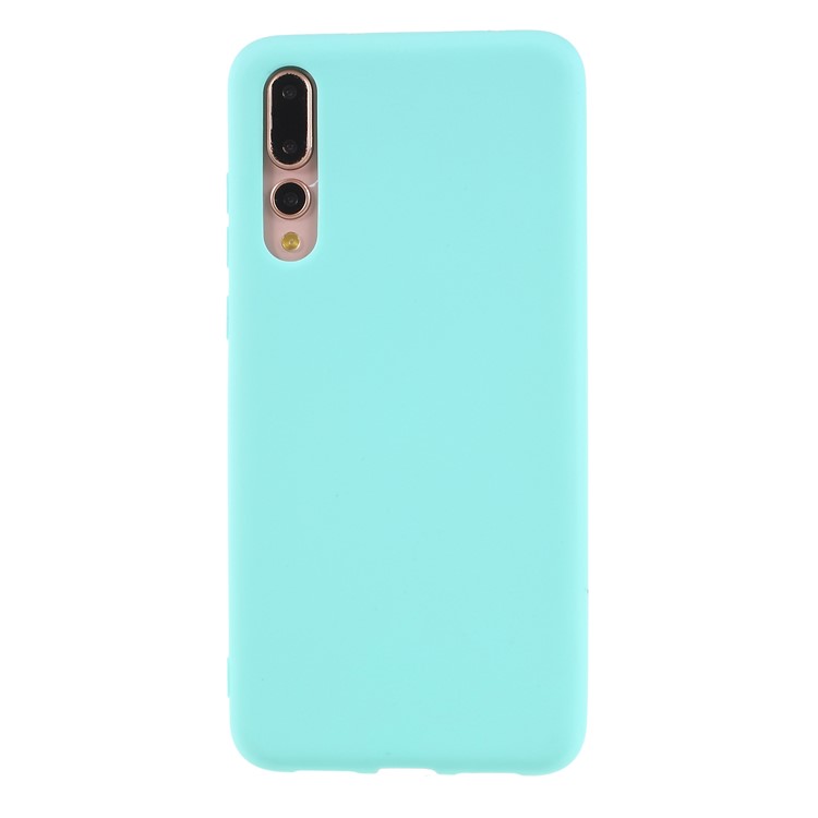 Frosted Soft TPU Phone Back Shell for Huawei P20 Pro - Cyan-3