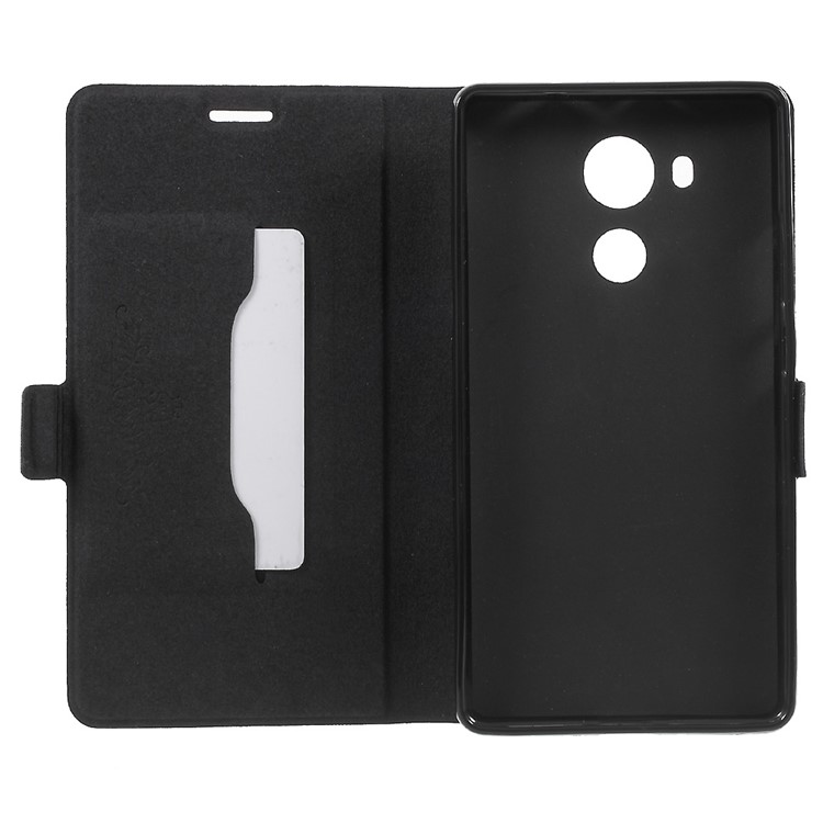 DOORMOON Genuine Leather Stand Case for Huawei Ascend Mate8 - Black-4
