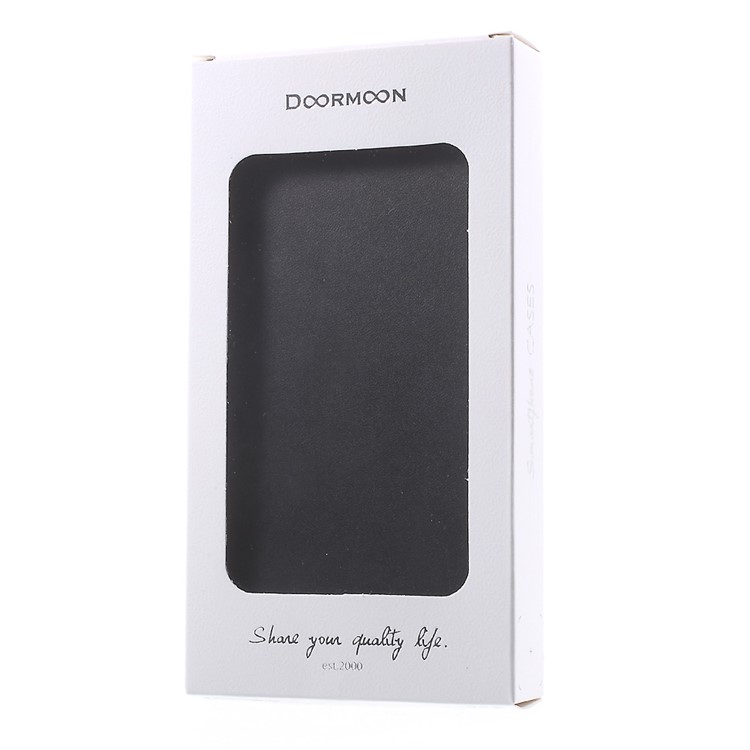 DOORMOON Genuine Leather Stand Case for Huawei Ascend Mate8 - Black-9