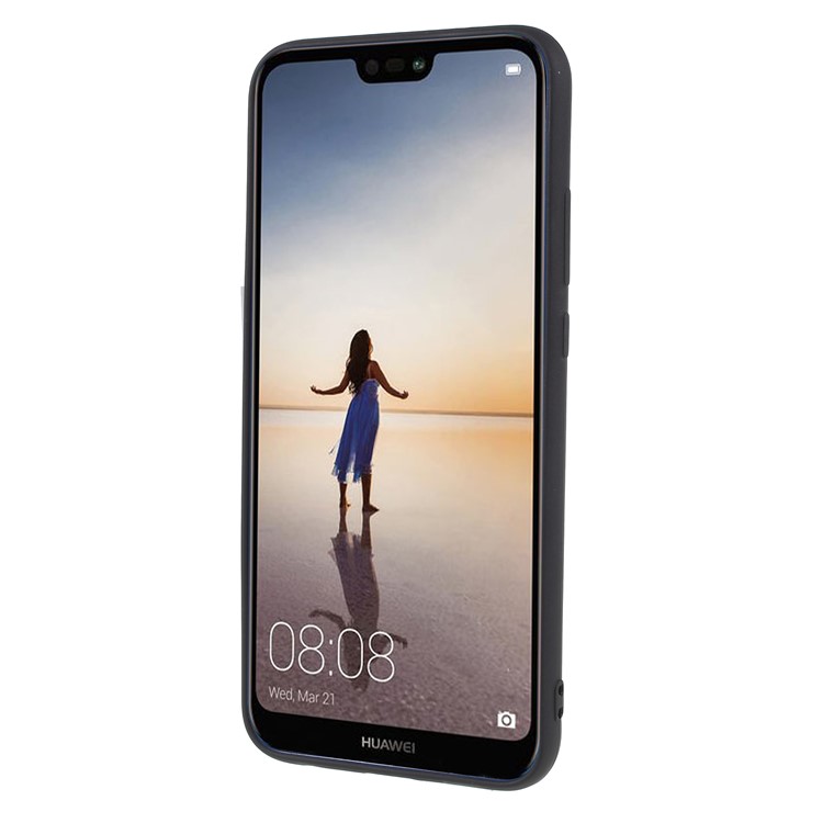Matte TPU Shell Cover Case for Huawei P20 Lite / Nova 3e (China) - Black-2