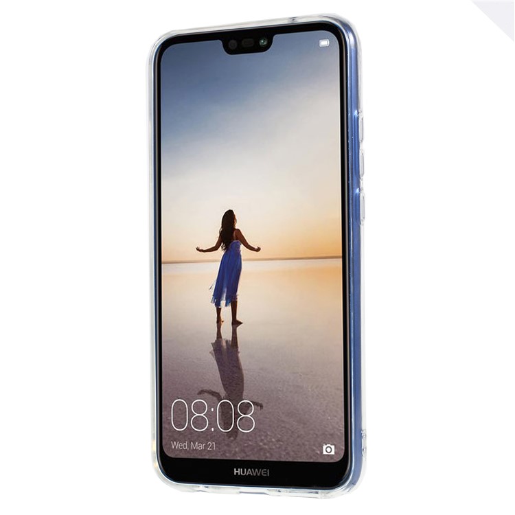 Soft TPU Matte Mobile Case for Huawei P20 Lite / Nova 3e (China) - Transparent-2