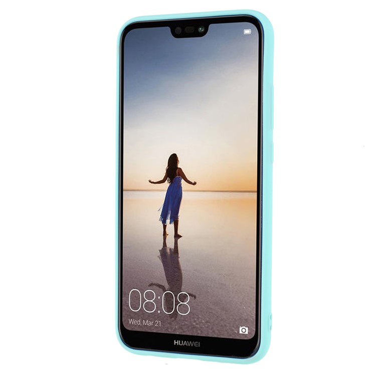 For Huawei P20 Lite / Nova 3e (China) Frosted TPU Back Case Accessory - Cyan-2