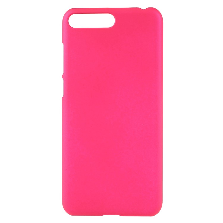 Rubberized Plastic Hard Cell Phone Case for Huawei Y6 (2018)/Honor 7A (without Fingerprint Sensor) - Rose-1