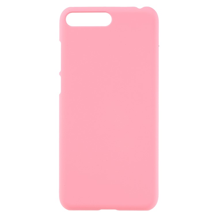Rubberized Plastic Hard Cell Phone Cover for Huawei Y6 (2018)/Honor 7A (without Fingerprint Sensor) - Pink-1