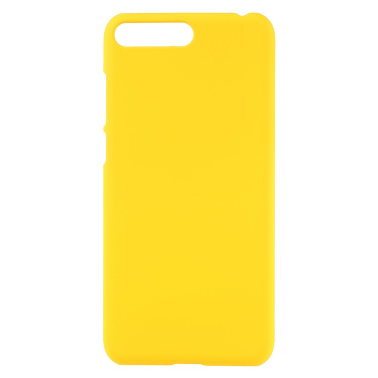 Rubberized Plastic Hard Mobile Phone Case for Huawei Y6 (2018)/Honor 7A (without Fingerprint Sensor) - Yellow-1