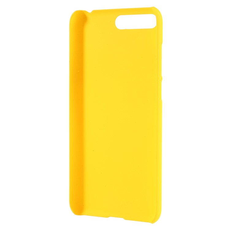 Rubberized Plastic Hard Mobile Phone Case for Huawei Y6 (2018)/Honor 7A (without Fingerprint Sensor) - Yellow-3