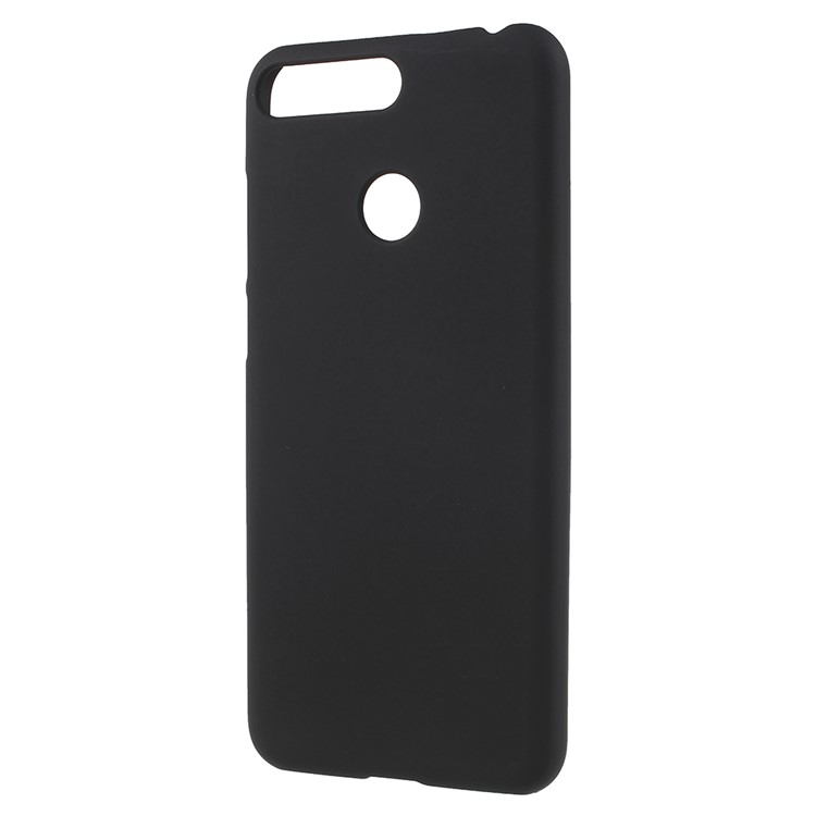 Rubberized Hard Plastic Case for Huawei Enjoy 8E / Honor 7A Pro / Honor 7A (with Fingerprint Sensor) - Black-2