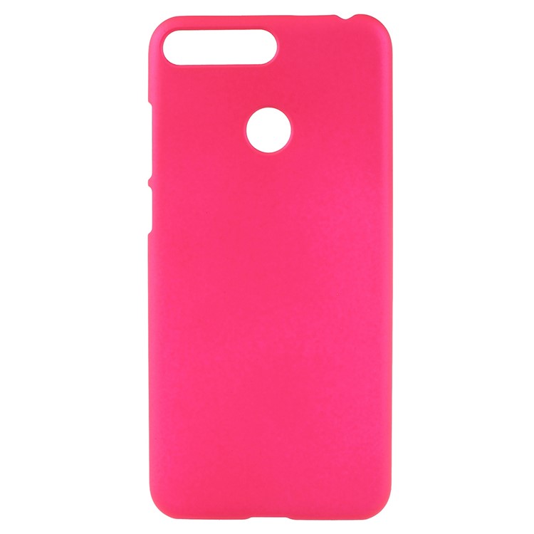 Rubberized Hard Cover Case for Huawei Enjoy 8E / Honor 7A Pro / Honor 7A (with Fingerprint Sensor) - Rose-1