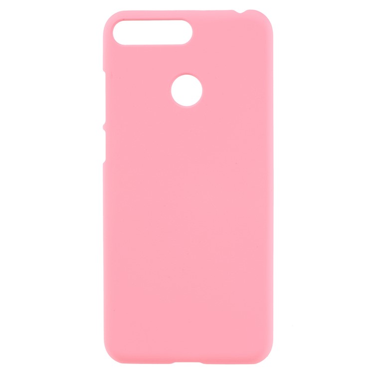Rubberized Hard Cell Phone Case for Huawei Enjoy 8E / Honor 7A Pro / Honor 7A (with Fingerprint Sensor) - Pink-1