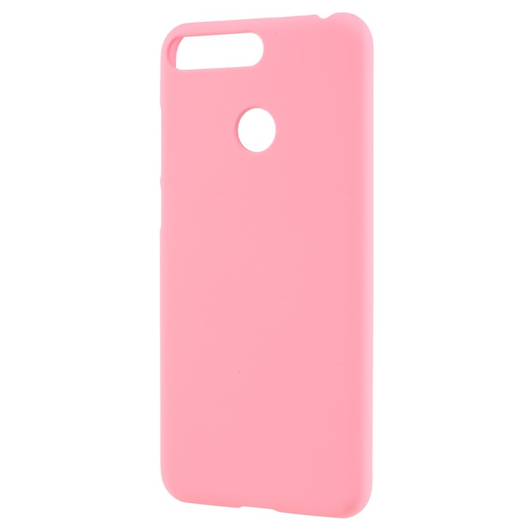 Rubberized Hard Cell Phone Case for Huawei Enjoy 8E / Honor 7A Pro / Honor 7A (with Fingerprint Sensor) - Pink-2