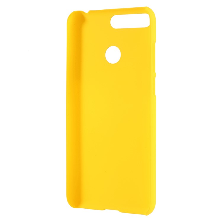 Rubberized Hard Cover Shell Case for Huawei Enjoy 8E / Honor 7A Pro / Honor 7A (with Fingerprint Sensor) - Yellow-3