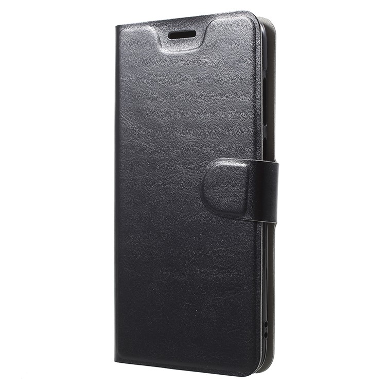 Crazy Horse Leather Stand Shell for Huawei Enjoy 8E / Honor 7A Pro / Honor 7A (with Fingerprint Sensor) - Black-2