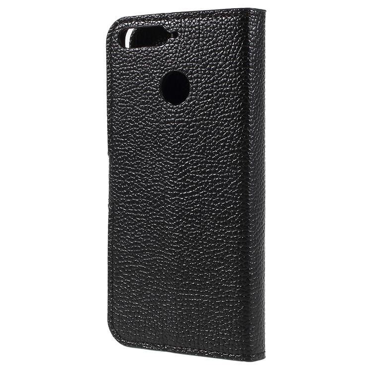 Litchi Texture Wallet Leather Phone Case with Stand for Huawei Honor 7A (with Fingerprint Sensor)/Honor 7A Pro/Enjoy 8e - Black-2