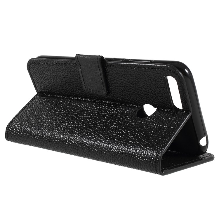 Litchi Texture Wallet Leather Phone Case with Stand for Huawei Honor 7A (with Fingerprint Sensor)/Honor 7A Pro/Enjoy 8e - Black-8