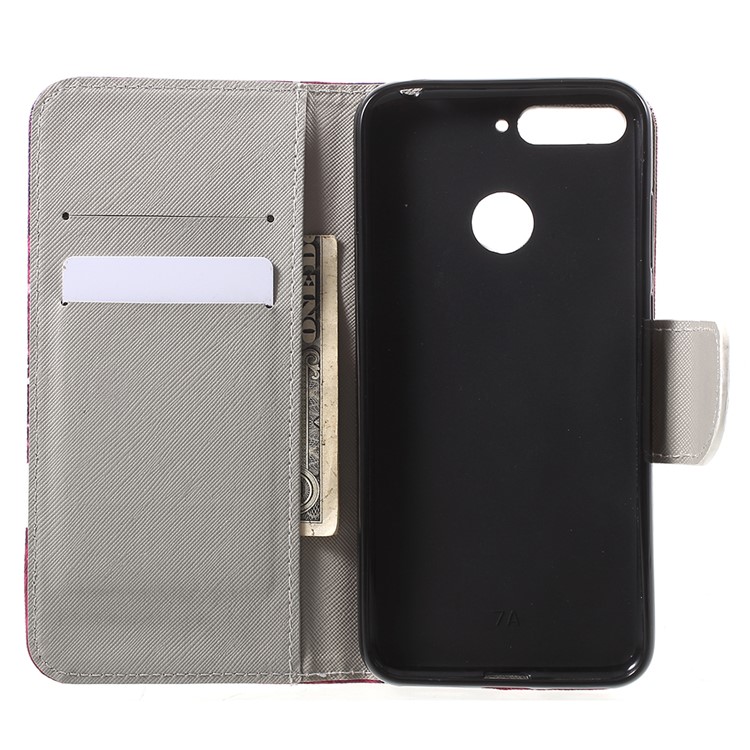 Pattern Printing Wallet Leather Phone Case for Huawei Honor 7A (with Fingerprint Sensor)/Honor 7A Pro/Enjoy 8e - Keep Calm and Sparkle-5