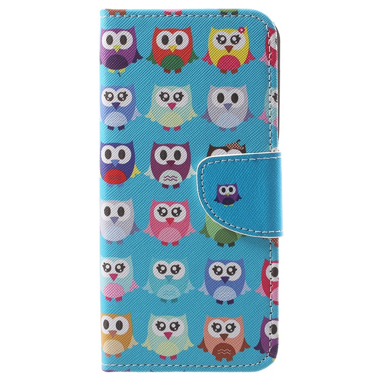 Pattern Printing Wallet Leather Folio Case for Huawei Honor 7A (with Fingerprint Sensor)/Honor 7A Pro/Enjoy 8e - Cute Owls-1