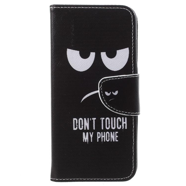 Patterned Wallet Leather Mobile Protection Case for Huawei Honor 7A (with Fingerprint Sensor)/Honor 7A Pro/Enjoy 8e - Angry Face-1