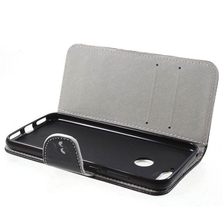 Patterned Wallet Leather Mobile Protection Case for Huawei Honor 7A (with Fingerprint Sensor)/Honor 7A Pro/Enjoy 8e - Angry Face-5