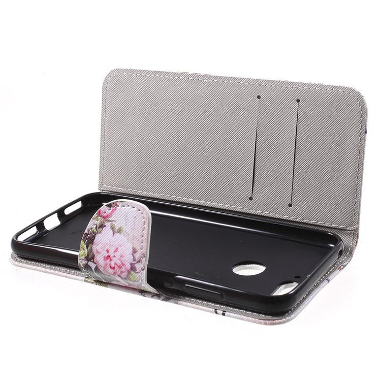 Patterned Wallet Leather Cellphone Flip Case for Huawei Honor 7A (with Fingerprint Sensor)/Honor 7A Pro/Enjoy 8e - Eiffel Tower-5