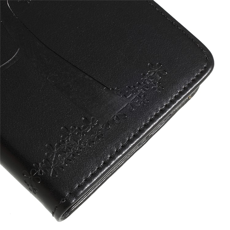 Imprint Tree Owl Leather Wallet Case for Huawei Honor 7A (with Fingerprint Sensor)/Honor 7A Pro/Enjoy 8e - Black-4
