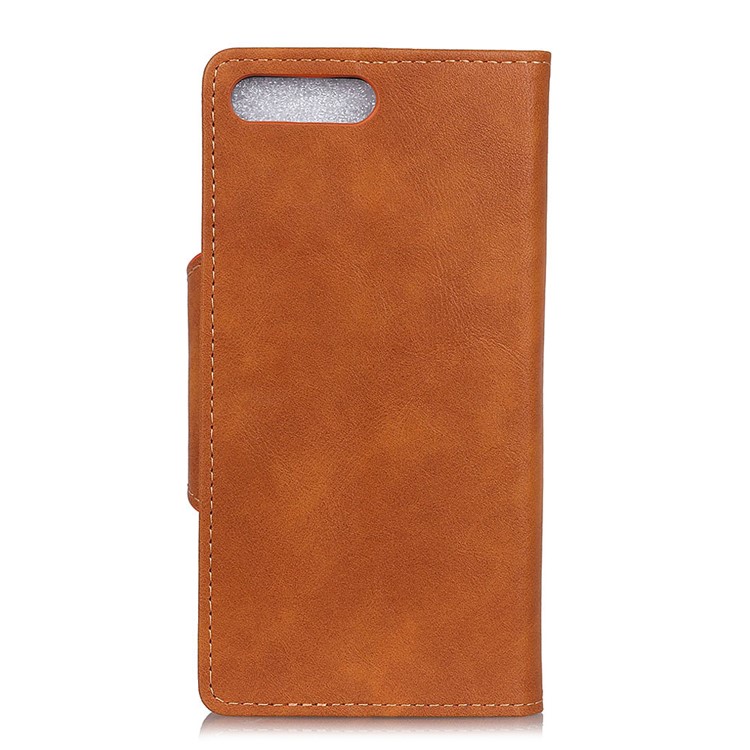 PU Leather Wallet Stand Mobile Casing for Huawei Y6 (2018) / Honor 7A (without Fingerprint Sensor) - Brown-11
