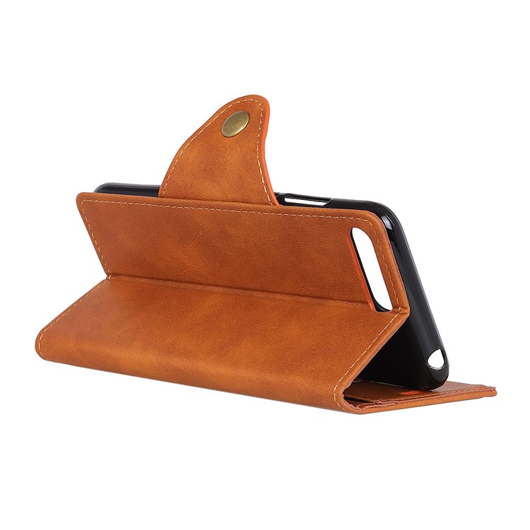 PU Leather Wallet Stand Mobile Casing for Huawei Y6 (2018) / Honor 7A (without Fingerprint Sensor) - Brown-15
