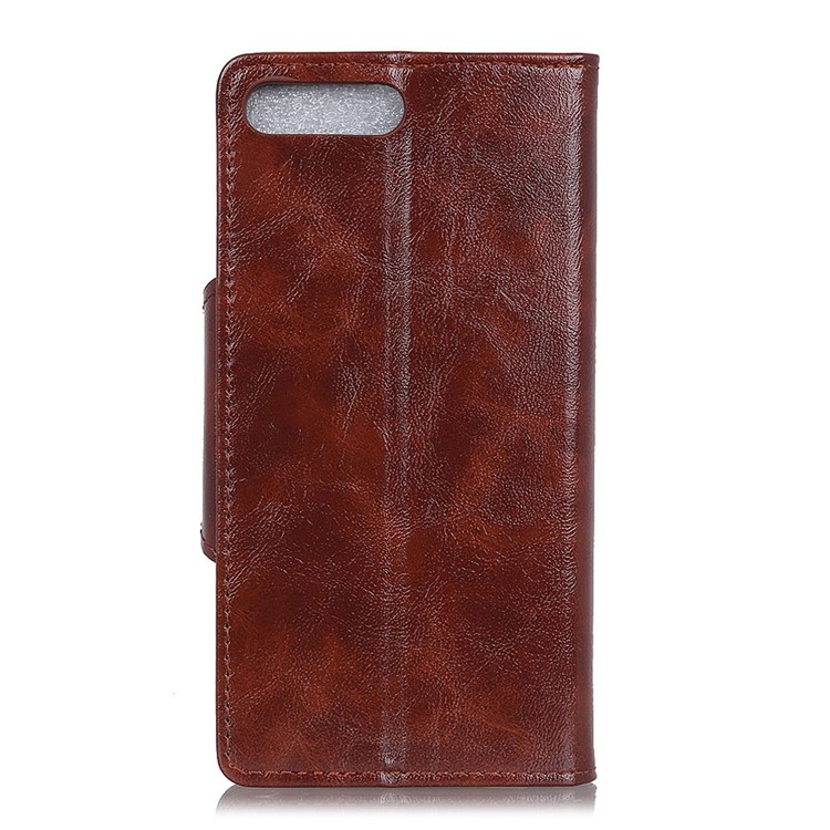 Stand Wallet Leather Cell Phone Case Accessory for Huawei Y6 (2018) / Honor 7A (without Fingerprint Sensor) - Coffee-5