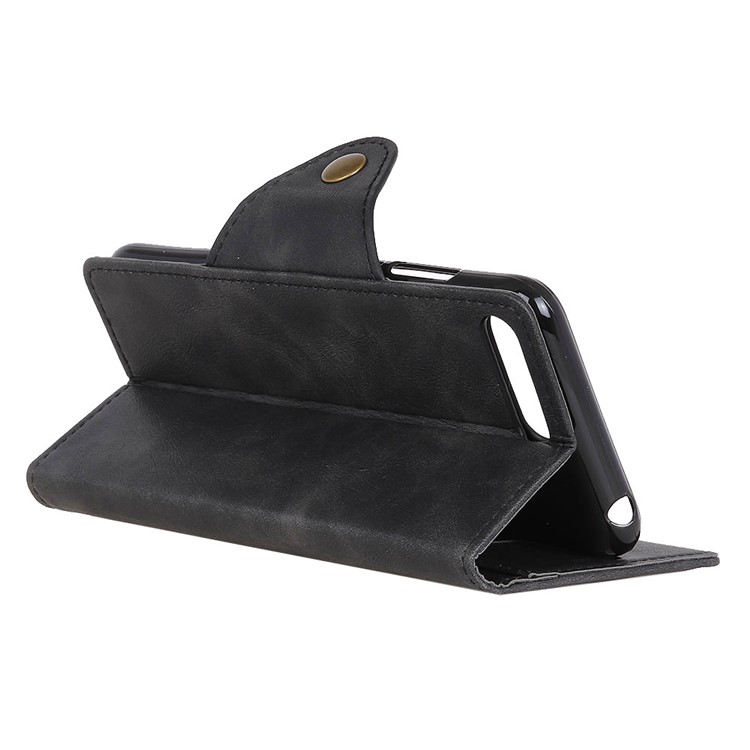 PU Leather Wallet Stand Cell Phone Case for Huawei Honor 10 - Black-8
