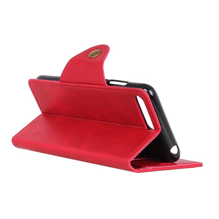 PU Leather Wallet Mobile Phone Cover with Stand for Huawei Honor 10 - Red-8