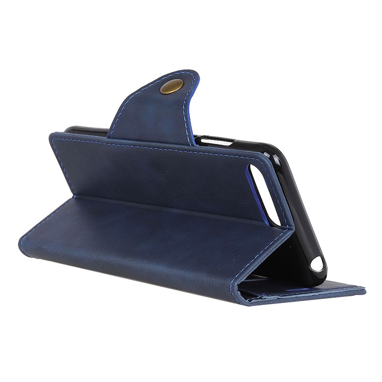 PU Leather Card Holder Mobile Phone Shell for Huawei Honor 10 - Dark Blue-8