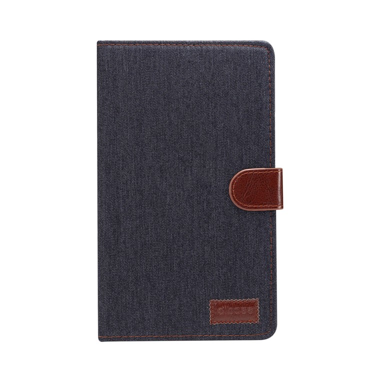 Jeans Tuch Leder Geldbörse Smart Cover Für Huawei Mediapad M5 8 (8.4-Zoll) - Schwarz Blau-2