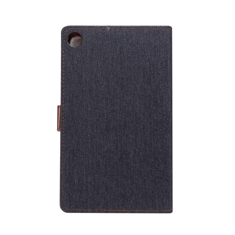 Jeans Tuch Leder Geldbörse Smart Cover Für Huawei Mediapad M5 8 (8.4-Zoll) - Schwarz Blau-3