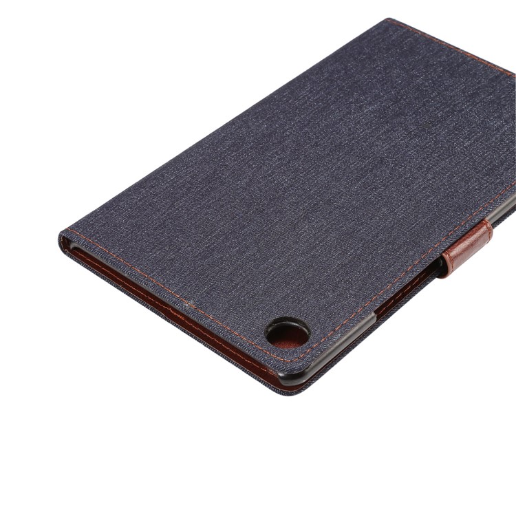 Jeans Tuch Leder Geldbörse Smart Cover Für Huawei Mediapad M5 8 (8.4-Zoll) - Schwarz Blau-7