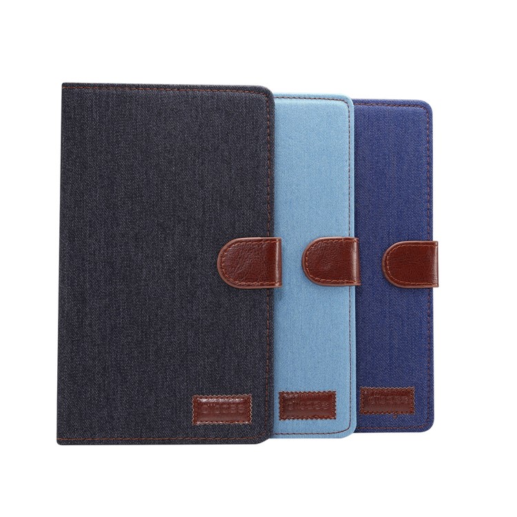 Jeans Tuch Leder Geldbörse Smart Cover Für Huawei Mediapad M5 8 (8.4-Zoll) - Schwarz Blau-8