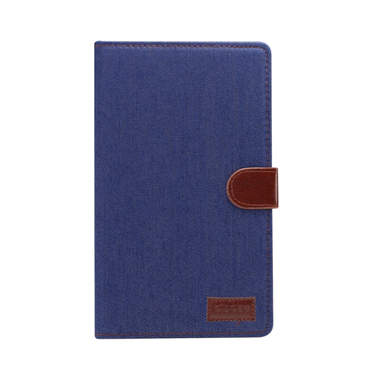 Jeans Stoff Leder Geldbörse Smart Shell Für Huawei Mediapad M5 8 (8.4-Zoll) - Dunkelblau-2