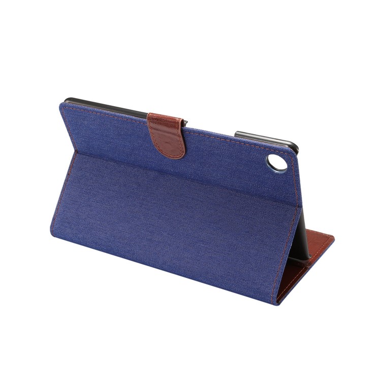 Jeans Stoff Leder Geldbörse Smart Shell Für Huawei Mediapad M5 8 (8.4-Zoll) - Dunkelblau-4