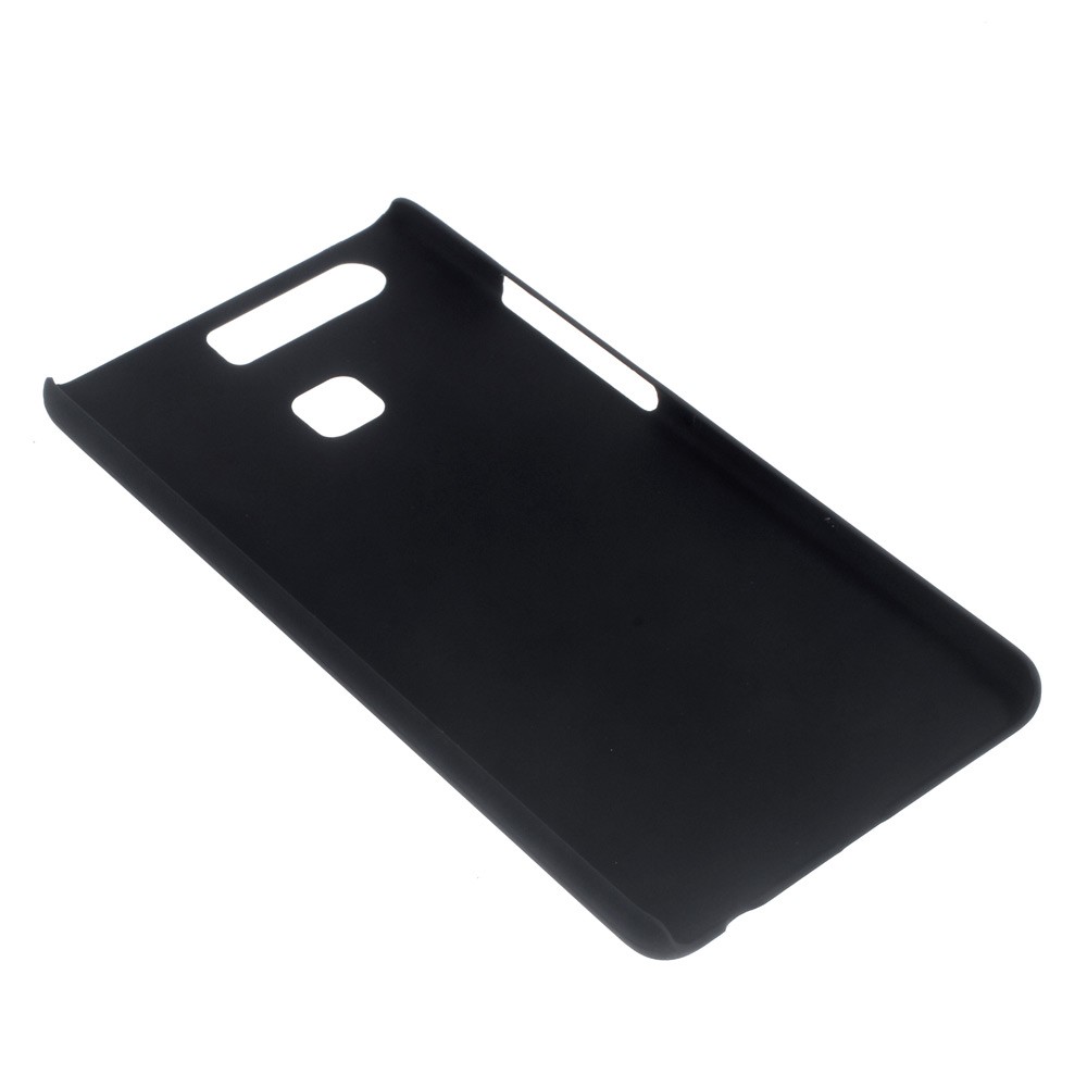 Rubberized Plastic Hard Case Cover for Huawei P9 - Black-3