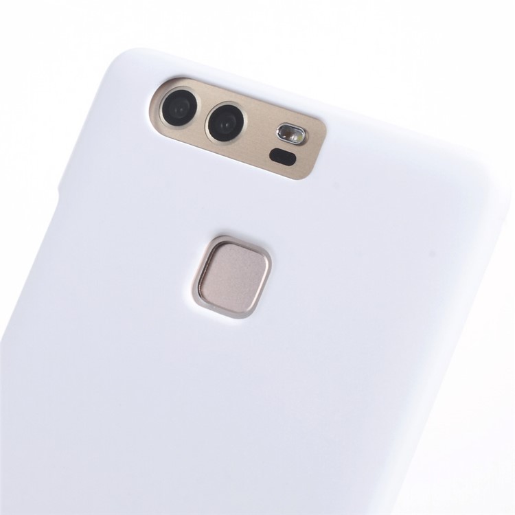 Rubberized Plastic Hard Back Cover for Huawei P9 - White-4