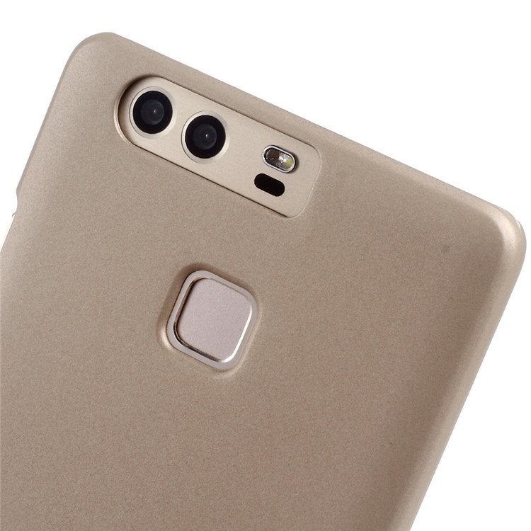 Rubberized Plastic Hard Cover for Huawei P9 - Champagne-4