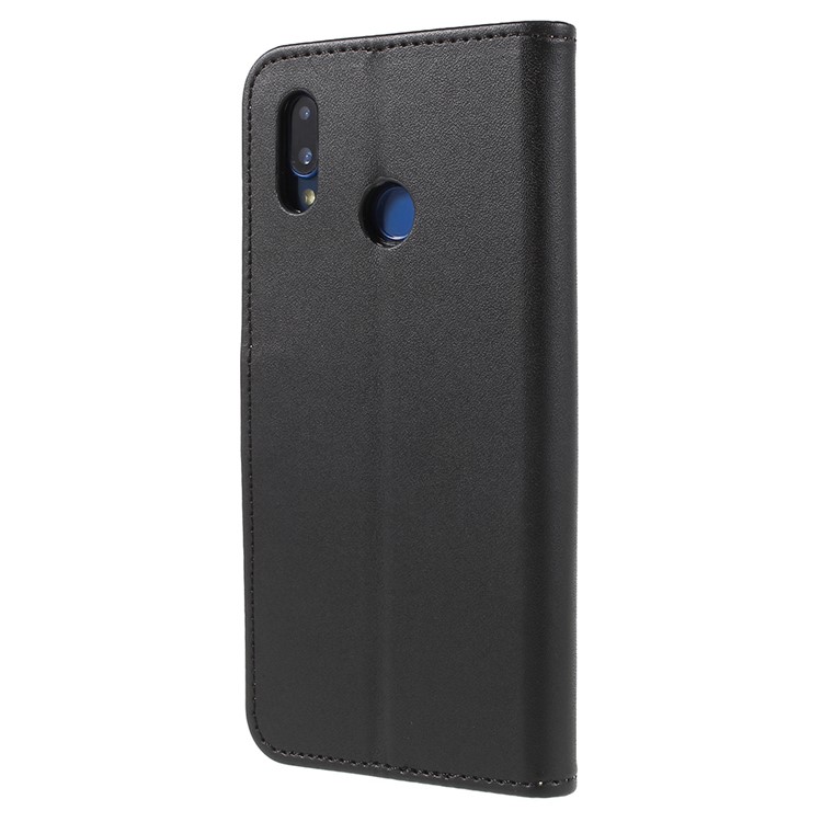 PU Leather Magnetic Wallet Phone Cover with Stand for Huawei P20 Lite / Nova 3e (China) - Black-2