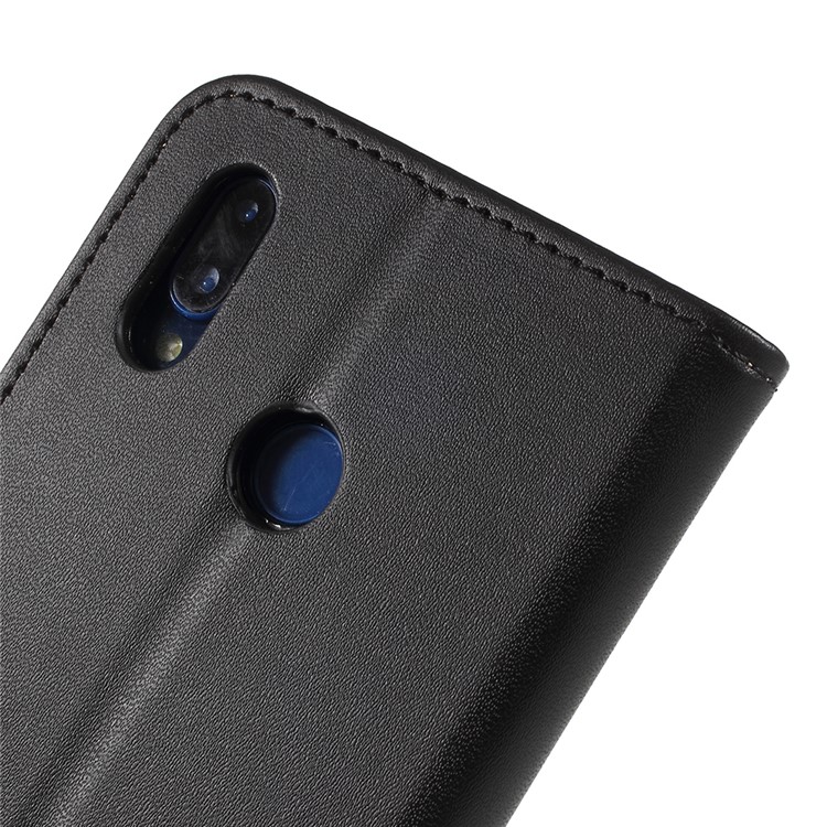 PU Leather Magnetic Wallet Phone Cover with Stand for Huawei P20 Lite / Nova 3e (China) - Black-5