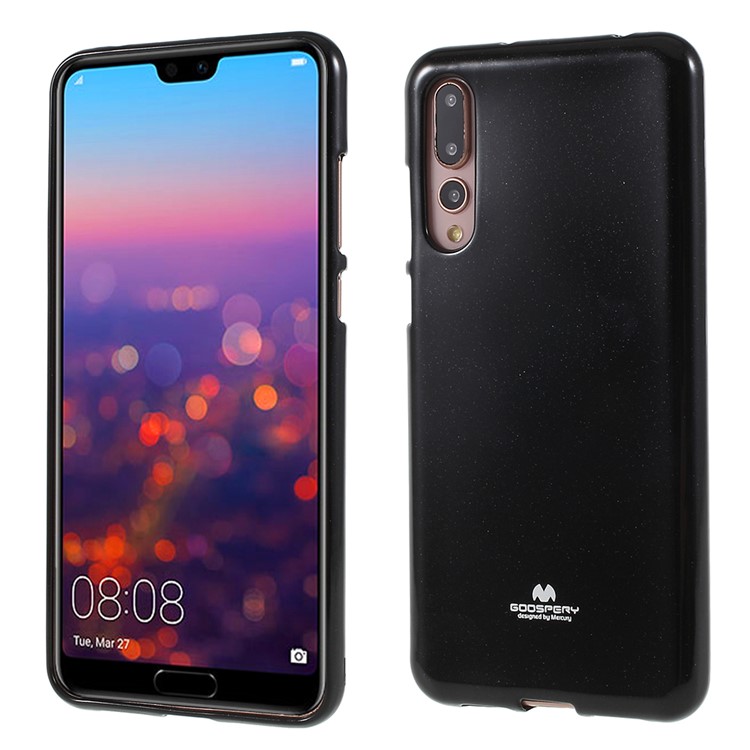MERCURY GOOSPERY Flash Powder Flexible TPU Casing for Huawei P20 Pro - Black-1