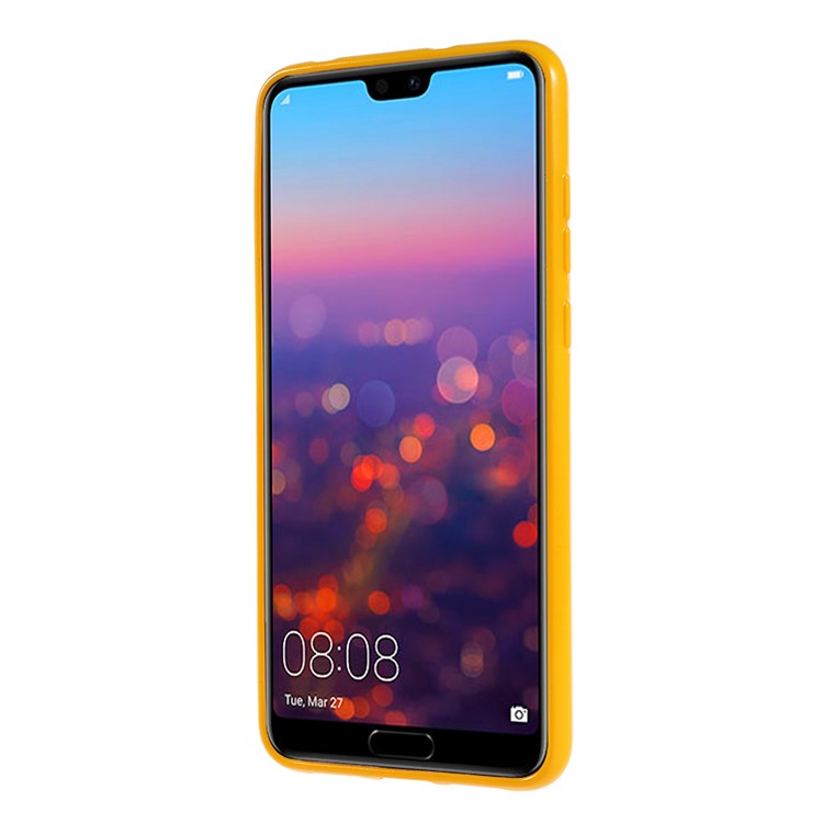 MERCURY GOOSPERY Flash Powder Soft TPU Back Casing for Huawei P20 Pro - Yellow-3