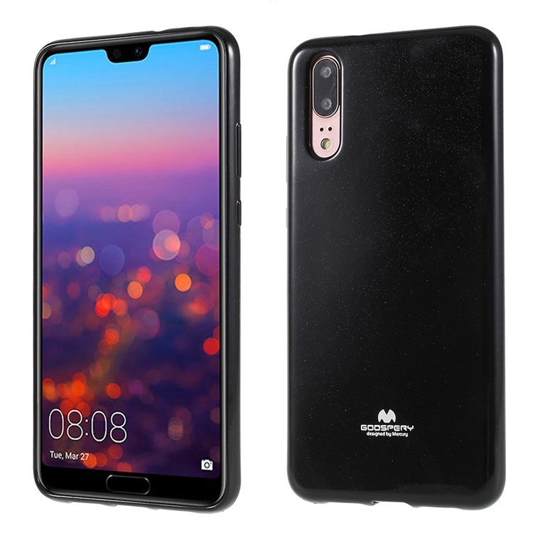 MERCURY GOOSPERY Flash Powder TPU Gel Case for Huawei P20 - Black-1