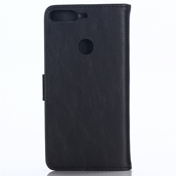 Crazy Horse Texture Retro Style Leather Wallet Case for Huawei Honor 7C/Enjoy 8/Y7 Prime (2018) - Black-3