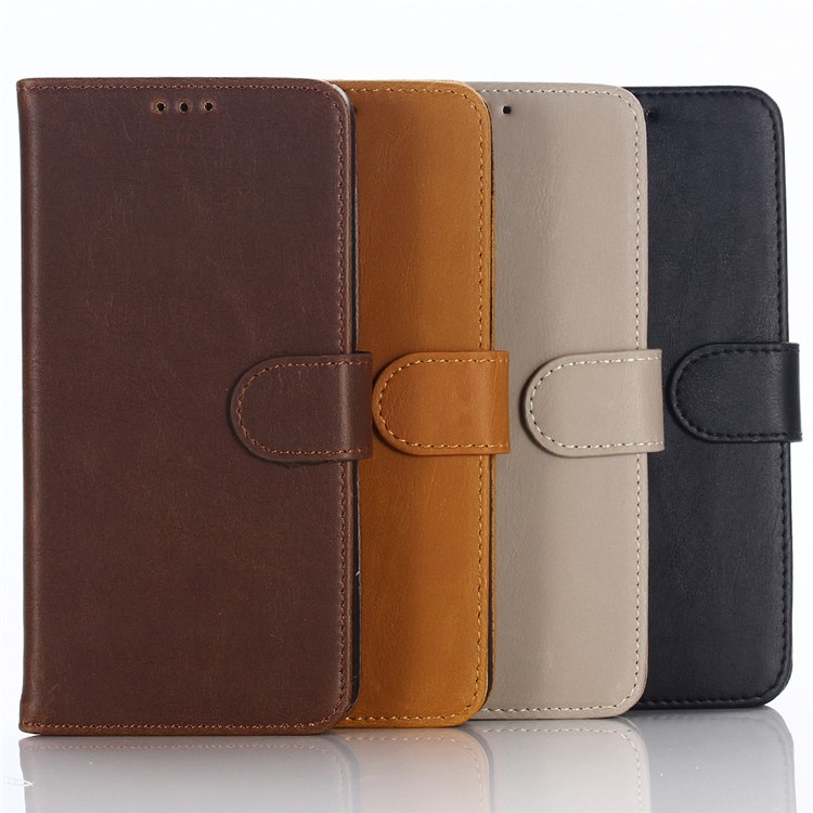 Crazy Horse Texture Retro Style Leather Wallet Case for Huawei Honor 7C/Enjoy 8/Y7 Prime (2018) - Black-7